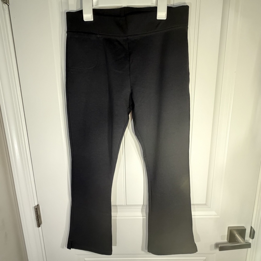 American Giant Women's Pants Sz 8 Cropped Yoga Leggings Athleisure Slight Flare